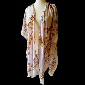 WOVEN HEART ladies floral sheer cover-up NWT lightweight